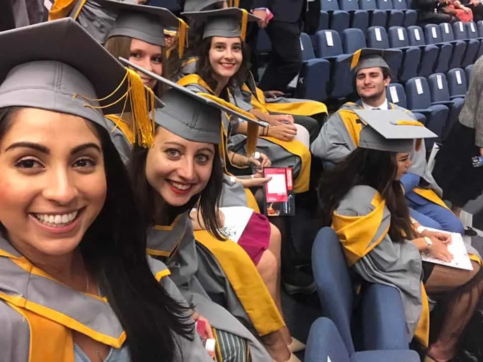 a group of people graduating from their study abroad program in London