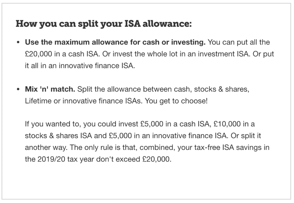 ISA options uk investing start investing