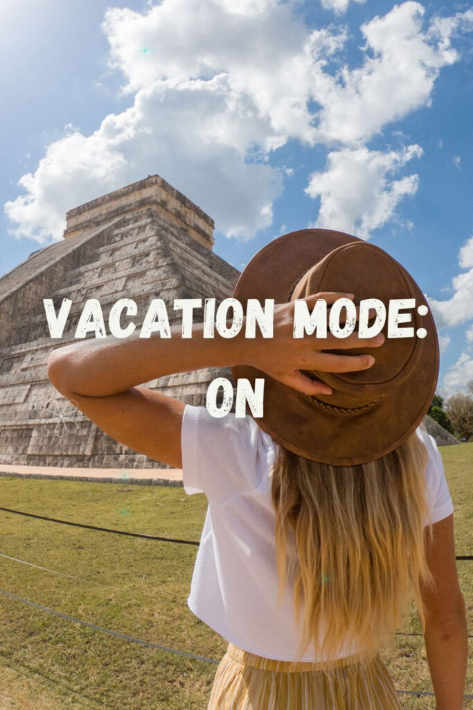 text says "vacation mode: on"