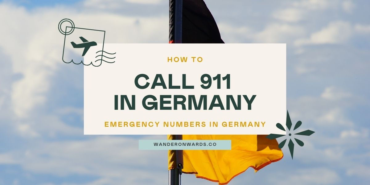 text says "how to call 911 in germany, emergency numbers in germany"
