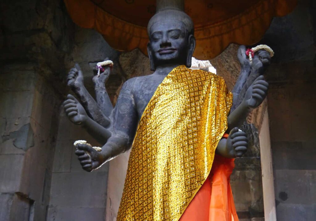 a statue in Angkor Wat