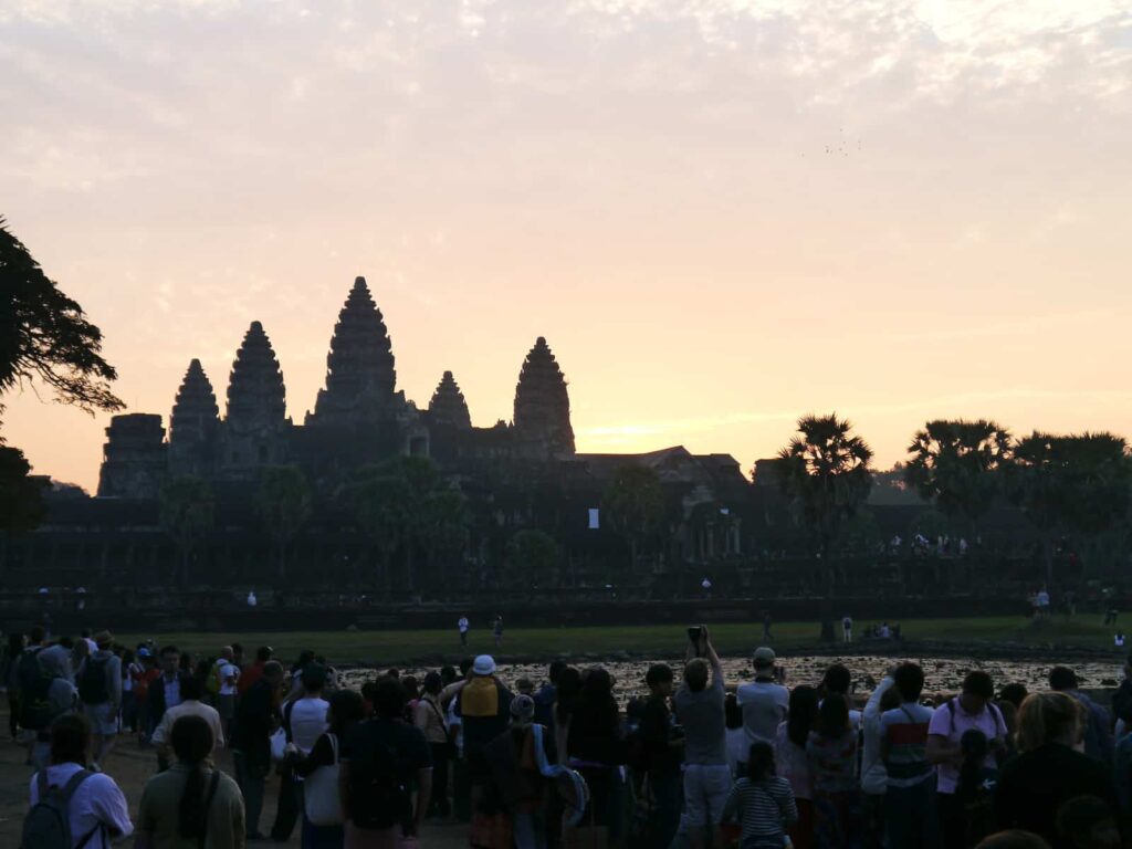 sunset at Angkor Wat