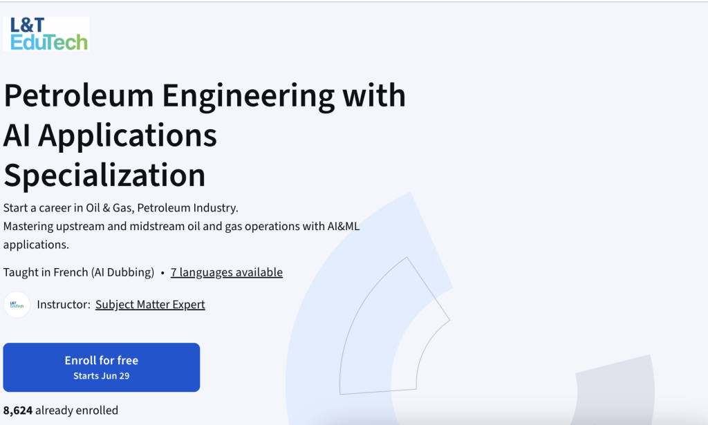 Petroleum Engineering With AI Applications Specialization