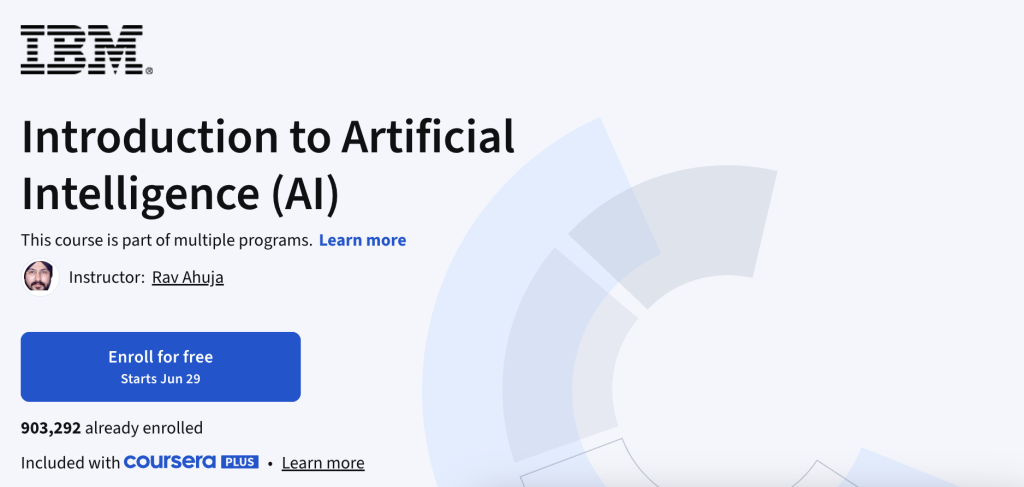 IBM introduction to AI coursera course