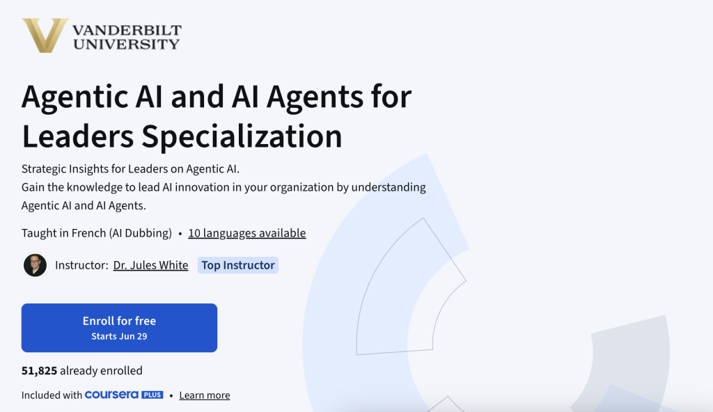 Vanderbilt University Agentic AI Coursera course